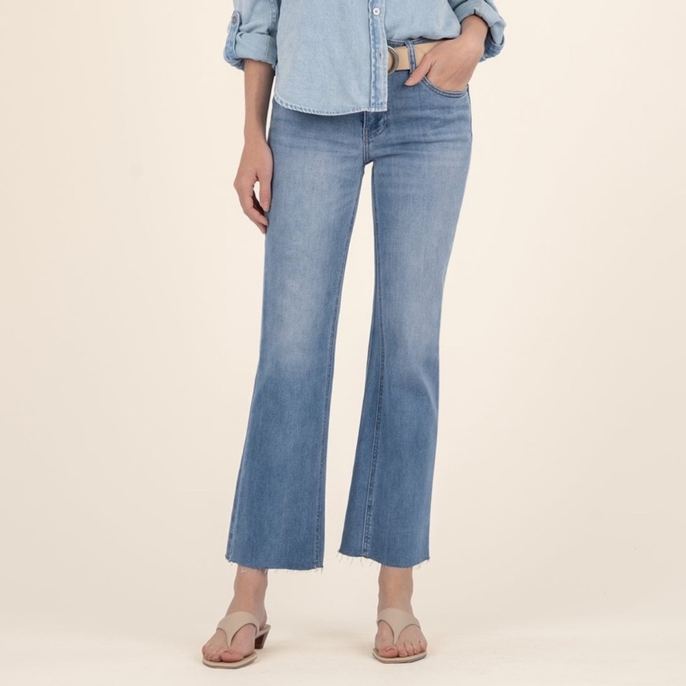 Kut from the Kloth Kelsey High Rise Ankle Flare Jeans - Blue